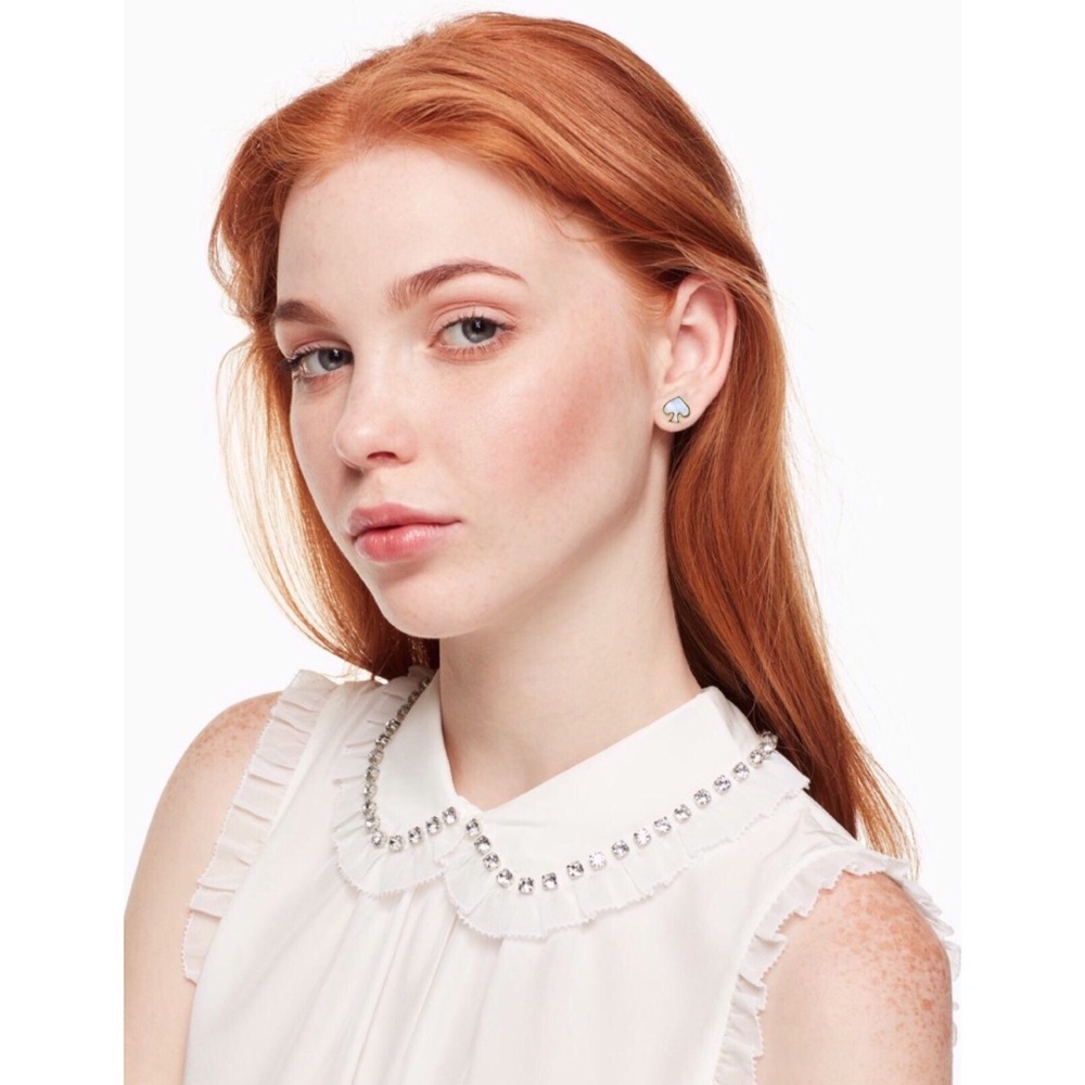 KATE SPADE • Mother Of Pearl Spade Earrings - Picture 2 of 3